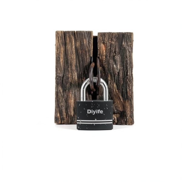 Keyed Padlock Diyife 2 Pack Anti Rust with 4 Keys Black Shackle-1