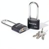 Puroma 2 Pack Keyed Padlock 2.5 Inch Black Lock for Gate & Locker-2