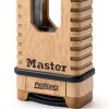 Master Lock ProSeries Brass Padlock 2-1/4" Wide Combination Lock 1177D-4