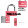 Keyed Padlock Diyife 2 Pack Pink Aluminum Lock with Anti Rust Keys-4
