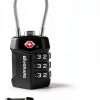 2 Pack TSA Approved Travel Luggage Locks, Cable Combination Lock Alloy, Metal Keyless 3-Digit Padlocks, Weatherproof TSA Accepted Padlock for Gym Locker, Golf Bag Case, Backpack, Black-by GIVERARE-1