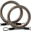 1/8inch Stainless Steel Security Cable 4/6/10/15FT Luggage Lock 2 Pack-0