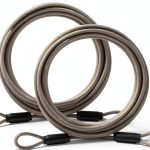1/8inch Stainless Steel Security Cable 4/6/10/15FT Luggage Lock 2 Pack-0