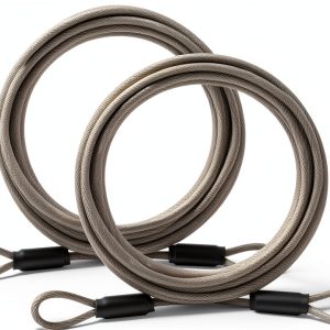 1/8inch Stainless Steel Security Cable 4/6/10/15FT Luggage Lock 2 Pack-0