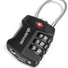 2 Pack TSA Approved Travel Luggage Locks, Cable Combination Lock Alloy, Metal Keyless 3-Digit Padlocks, Weatherproof TSA Accepted Padlock for Gym Locker, Golf Bag Case, Backpack, Black-by GIVERARE-3