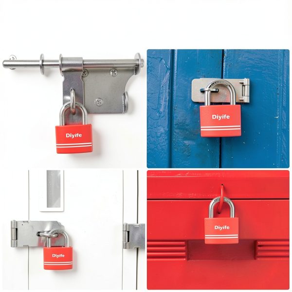 Keyed Padlock Diyife 2 Pack Pink Aluminum Lock with Anti Rust Keys-7