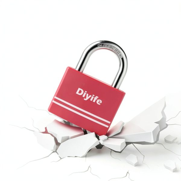 Keyed Padlock Diyife 2 Pack Pink Aluminum Lock with Anti Rust Keys-6