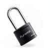 Puroma Keyed Padlock with 2 Keys Alike, 1.8 Inch Locker Lock 40mm Heavy-Duty Locks for Gate Fence Hasp Cabinet Toolbox School Gym Locker (Black)-4