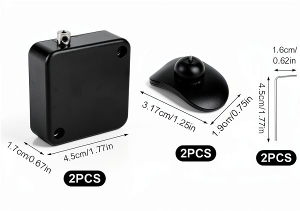 BOXOB Retractable Remote Control Tether Locks 2pcs 6.56ft Leash-1