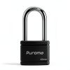 Puroma Keyed Padlock with 2 Keys Alike, 1.8 Inch Locker Lock 40mm Heavy-Duty Locks for Gate Fence Hasp Cabinet Toolbox School Gym Locker (Black)-2