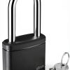 Puroma Keyed Padlock with 2 Keys Alike, 1.8 Inch Locker Lock 40mm Heavy-Duty Locks for Gate Fence Hasp Cabinet Toolbox School Gym Locker (Black)-0