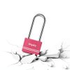 Diyife Padlock 2 Pack Long Shackle Aluminum Keyed Padlock Pink-5