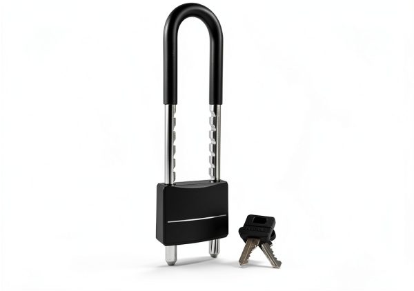Master Lock 527D Adjustable Shackle Padlock Black 2" Wide Two Keys-2