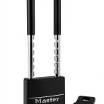 Master Lock 527D Adjustable Shackle Padlock Black 2" Wide Two Keys-0