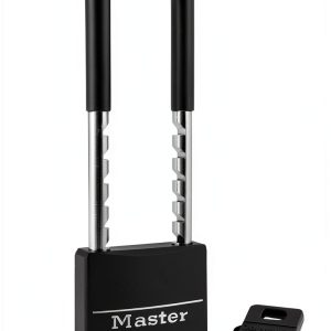 Master Lock 527D Adjustable Shackle Padlock Black 2" Wide Two Keys-0