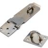 Door Locks Hasp Latch, 5 Inch Stainless Steel Safety Packlock Clasp Hasp Lock Latch, Extra Thick Gate Lock Hasp with Screws Brushed Finish 2 Pack (5inch)-1