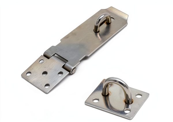 Door Locks Hasp Latch, 5 Inch Stainless Steel Safety Packlock Clasp Hasp Lock Latch, Extra Thick Gate Lock Hasp with Screws Brushed Finish 2 Pack (5inch)-1