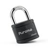 Puroma 2 Pack Keyed Padlock with 3 Keys Alike, 1.1 Inch Locker Lock 40mm Heavy-Duty Locks for Gate Fence Hasp Cabinet Toolbox School Gym Locker (Black)-5