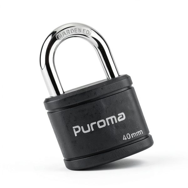 Puroma 2 Pack Keyed Padlock with 3 Keys Alike, 1.1 Inch Locker Lock 40mm Heavy-Duty Locks for Gate Fence Hasp Cabinet Toolbox School Gym Locker (Black)-5