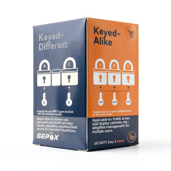 SEPOX® 2PCS Heavy Duty Padlock Keyed Alike, 40MM 1-9/16" Laminated Steel Lock Body, 2-3/8" Extra Long Shackle, Ideal for Gym Locker, Sheds, Gate, Warehouse, Tool Box, Hasp (4 Keys Same)-7