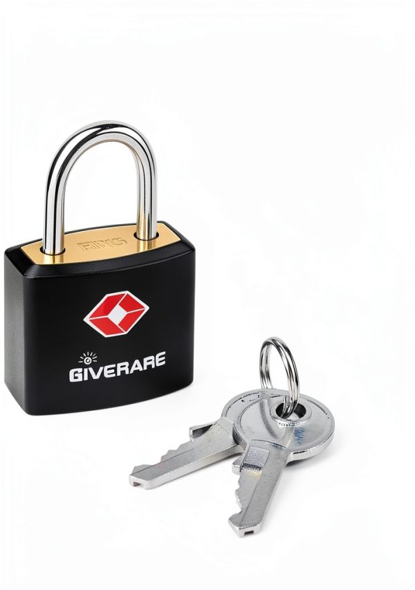 4 Pack TSA Approved Travel Luggage Locks with Keys, Solid Brass Copper Keyed Padlock, ABS Plastic Covered Small Locks for Suitcase, Backpack, Gym Locker, Jewelry Box-by GIVERARE-6