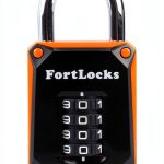 Gym Locker Lock FortLocks 4-Digit Heavy-Duty Combination Padlock-0