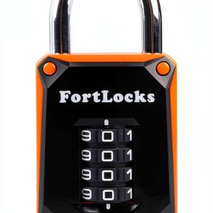 Gym Locker Lock FortLocks 4-Digit Heavy-Duty Combination Padlock-0
