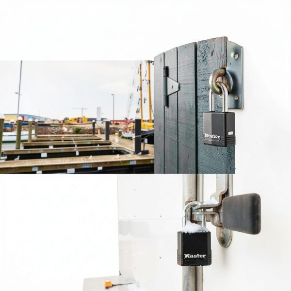 Master Lock Magnum Heavy Duty Outdoor Padlock with Key, Weather-3