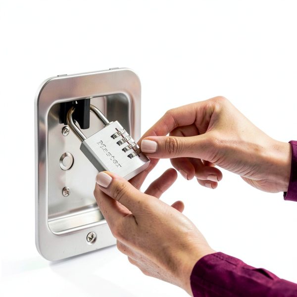 Master Lock Combination Padlock 643D Set Your Own Combo Silver 1 Pack-2