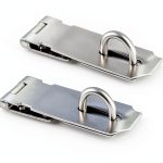 Door Locks Hasp Latch, 5 Inch Stainless Steel Safety Packlock Clasp Hasp Lock Latch, Extra Thick Gate Lock Hasp with Screws Brushed Finish 2 Pack (5inch)-0