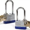 SEPOX® 2PCS Heavy Duty Padlock Keyed Alike, 40MM 1-9/16" Laminated Steel Lock Body, 2-3/8" Extra Long Shackle, Ideal for Gym Locker, Sheds, Gate, Warehouse, Tool Box, Hasp (4 Keys Same)-6