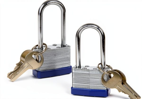 SEPOX® 2PCS Heavy Duty Padlock Keyed Alike, 40MM 1-9/16" Laminated Steel Lock Body, 2-3/8" Extra Long Shackle, Ideal for Gym Locker, Sheds, Gate, Warehouse, Tool Box, Hasp (4 Keys Same)-6