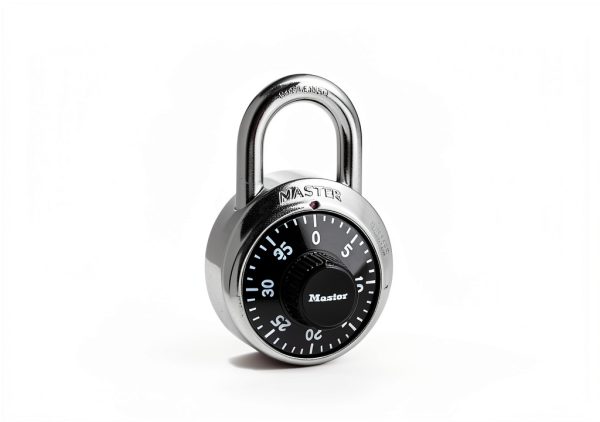 Master Lock Black Gym Locker Lock Combination Padlock, Indoor Combo Lock with Preset 3-Digit Code for Cabinets, Storage, 2 Pack, 1500T-1