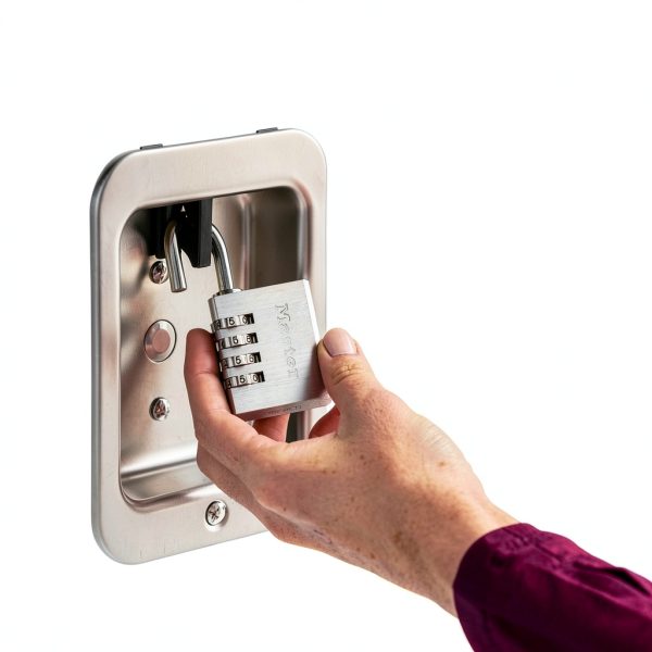 Master Lock Combination Padlock 643D Set Your Own Combo Silver 1 Pack-4