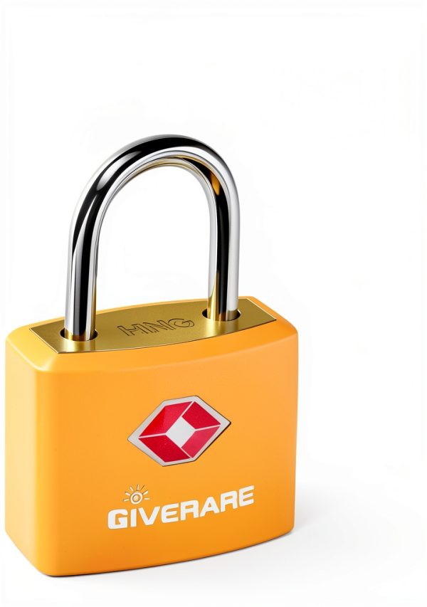 4 Pack TSA Approved Travel Luggage Locks with Keys, Solid Brass Copper Keyed Padlock, ABS Plastic Covered Small Locks for Suitcase, Backpack, Gym Locker, Jewelry Box-by GIVERARE-4