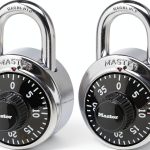 Master Lock Black Gym Locker Lock Combination Padlock, Indoor Combo Lock with Preset 3-Digit Code for Cabinets, Storage, 2 Pack, 1500T-0