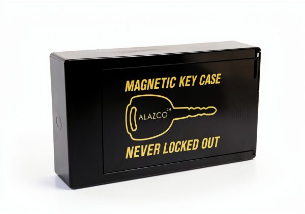 2 Hide A Key Magnetic Under Car Spare Key Holder So You Never Locked Out of Home Shed RV Boat Truck Office Storage Large ABS Case Key Hider Small Valubles Premium Magnet By ALAZCO-4