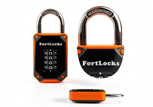 Gym Locker Lock FortLocks 4-Digit Heavy-Duty Combination Padlock-1