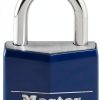 Master Lock Blue Vinyl Covered Aluminum Keyed Padlock, Small Lock for Gym or School Locker can be Used Indoors or Outdoors, 142DCM-0