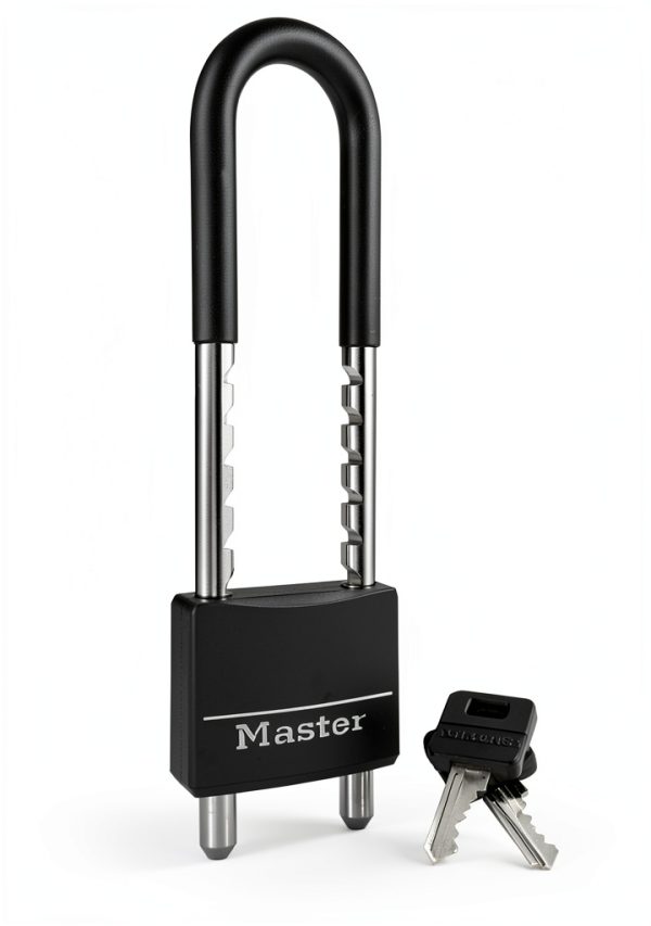 Master Lock 527D Adjustable Shackle Padlock Black 2" Wide Two Keys-4