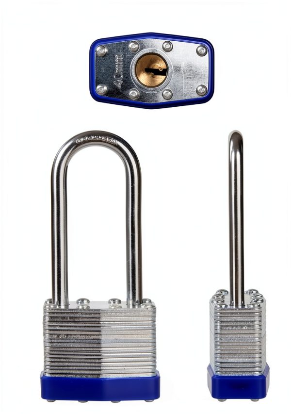 SEPOX® 2PCS Heavy Duty Padlock Keyed Alike, 40MM 1-9/16" Laminated Steel Lock Body, 2-3/8" Extra Long Shackle, Ideal for Gym Locker, Sheds, Gate, Warehouse, Tool Box, Hasp (4 Keys Same)-1
